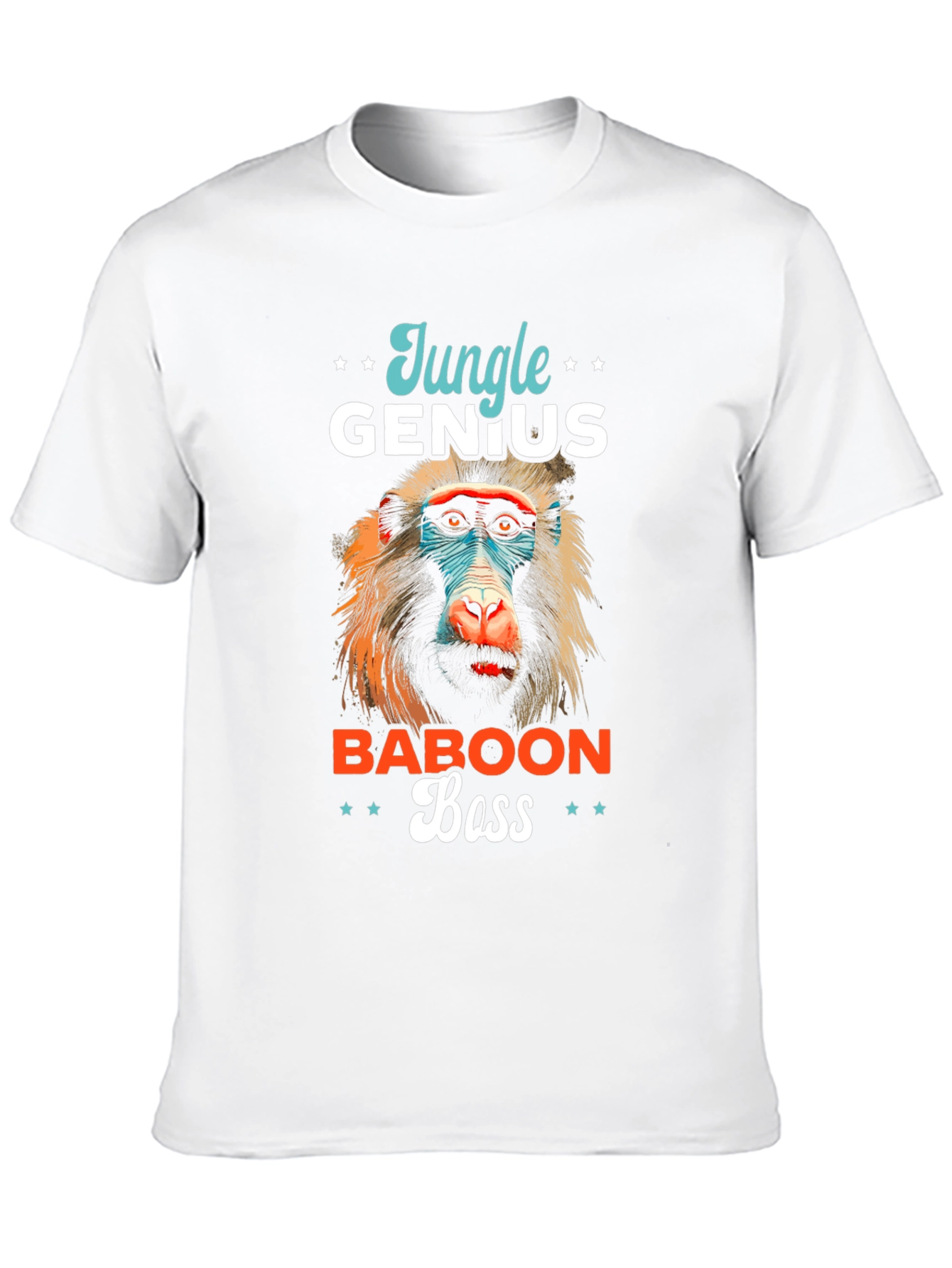 Jungle Genius Baboon Boss Graphic T-Shirt