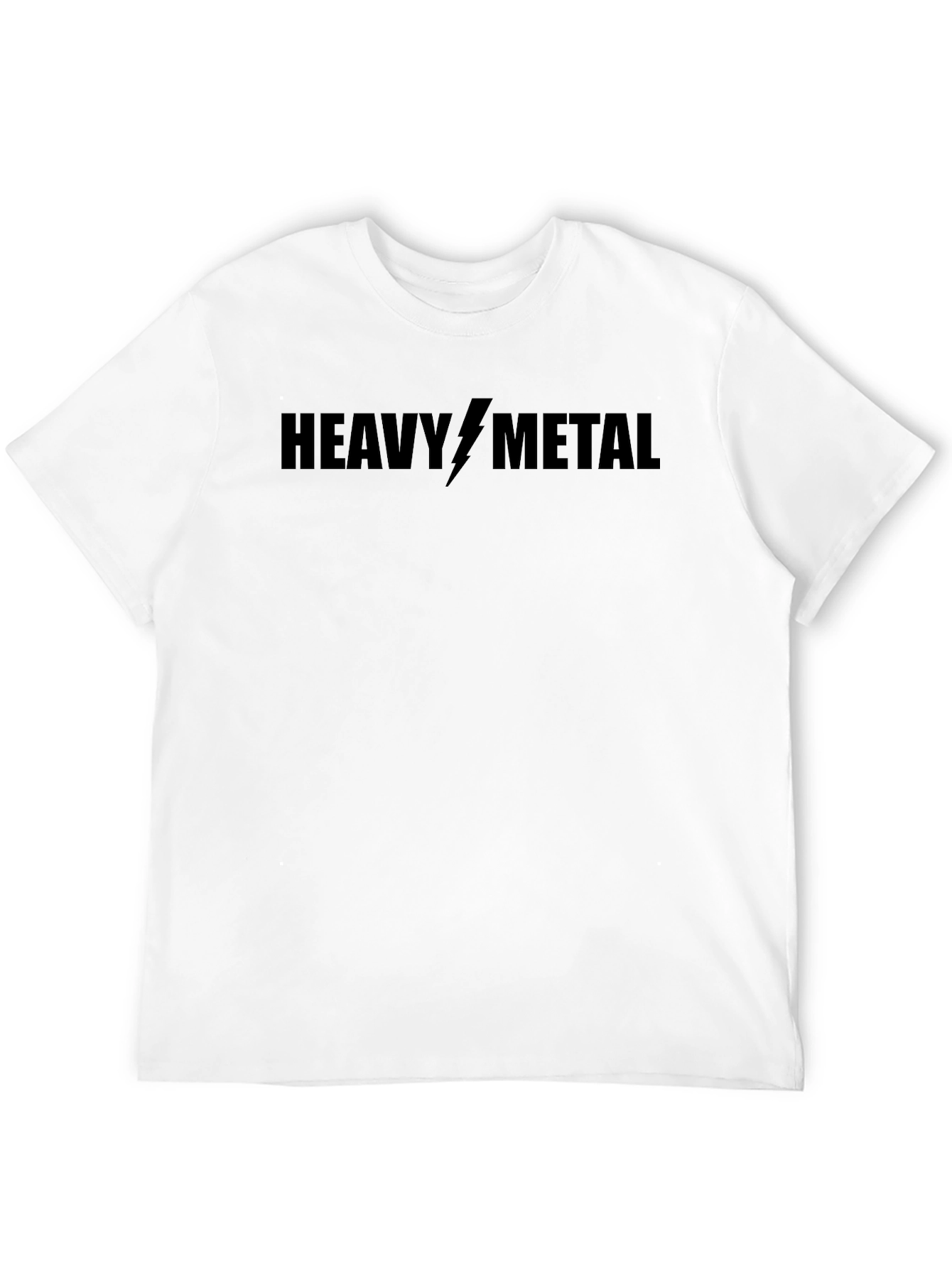 Heavy Metal Bolt Graphic Tee - Black Cotton T-Shirt