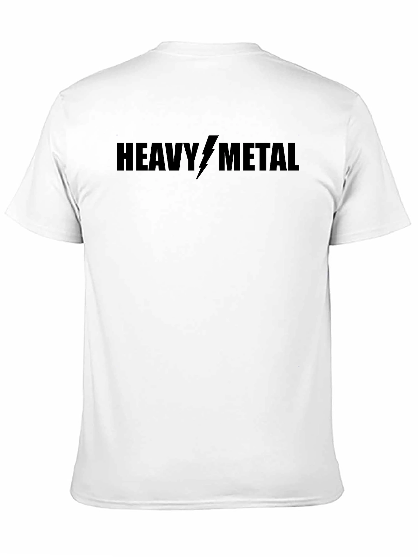 Heavy Metal Bolt Graphic Tee - Black Cotton T-Shirt