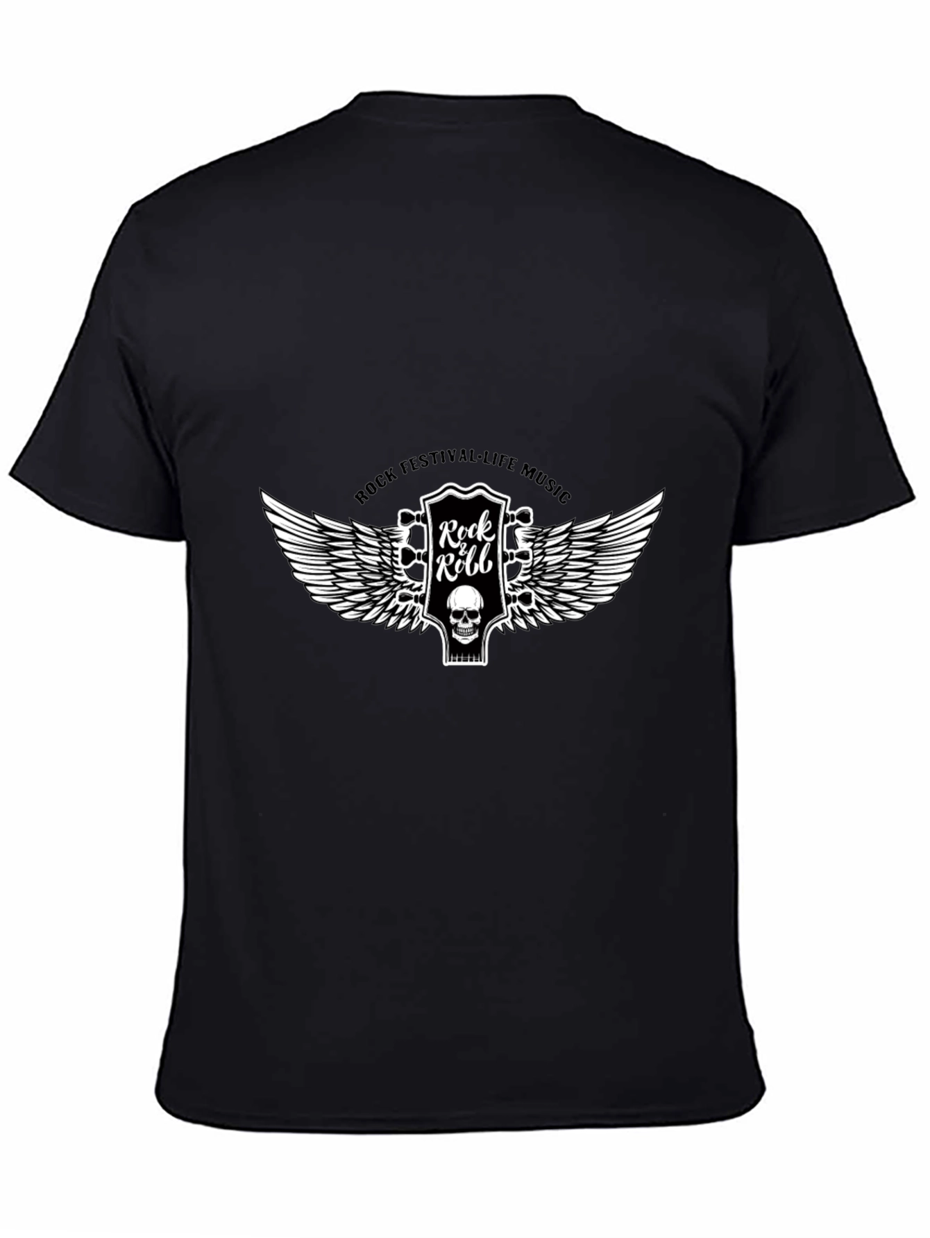 Rock Festival Black Graphic T-Shirt