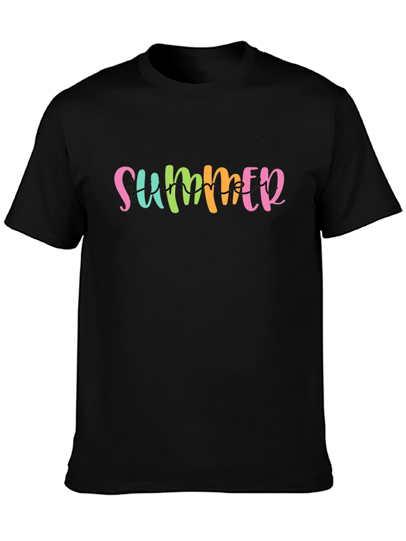 Summer Graphic Tee - Stylish Black T-Shirt