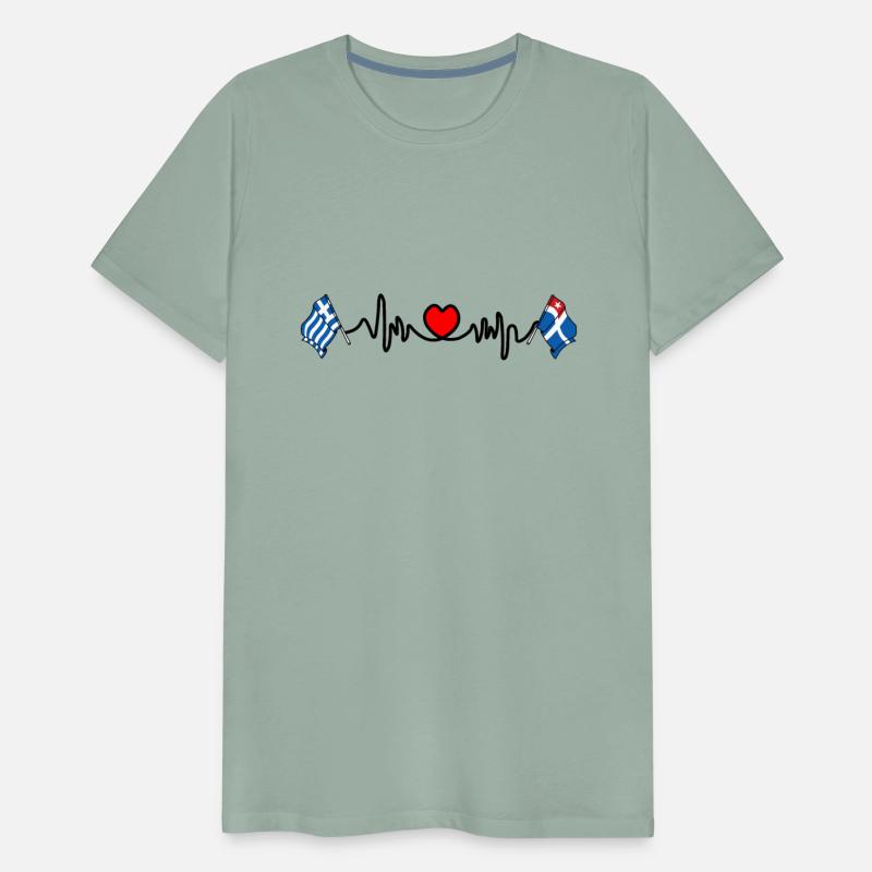 Cardio heart with Flag Greece and Crete