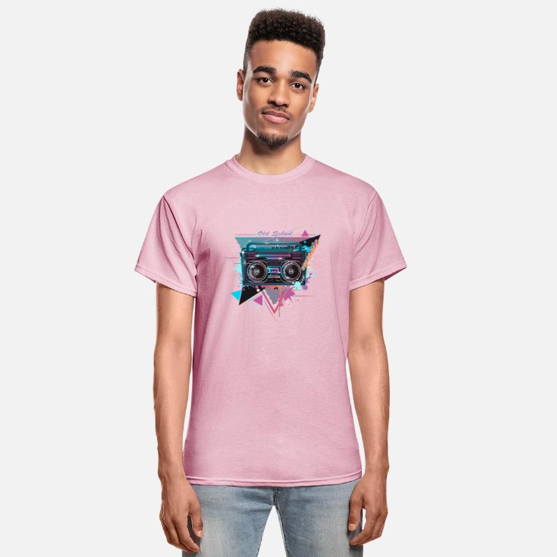 Cassette recorder in 80s neon graffiti look