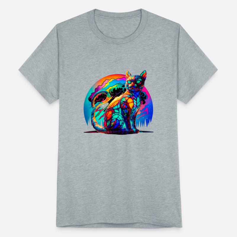 cat of colored glass