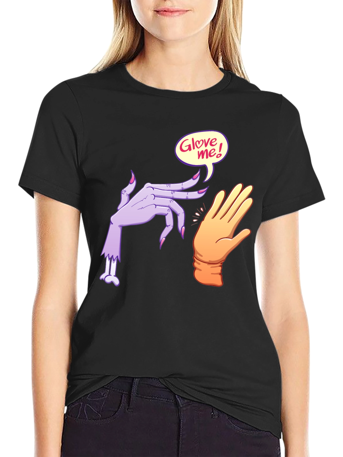 Glove Me Zombie Hand Black T-Shirt