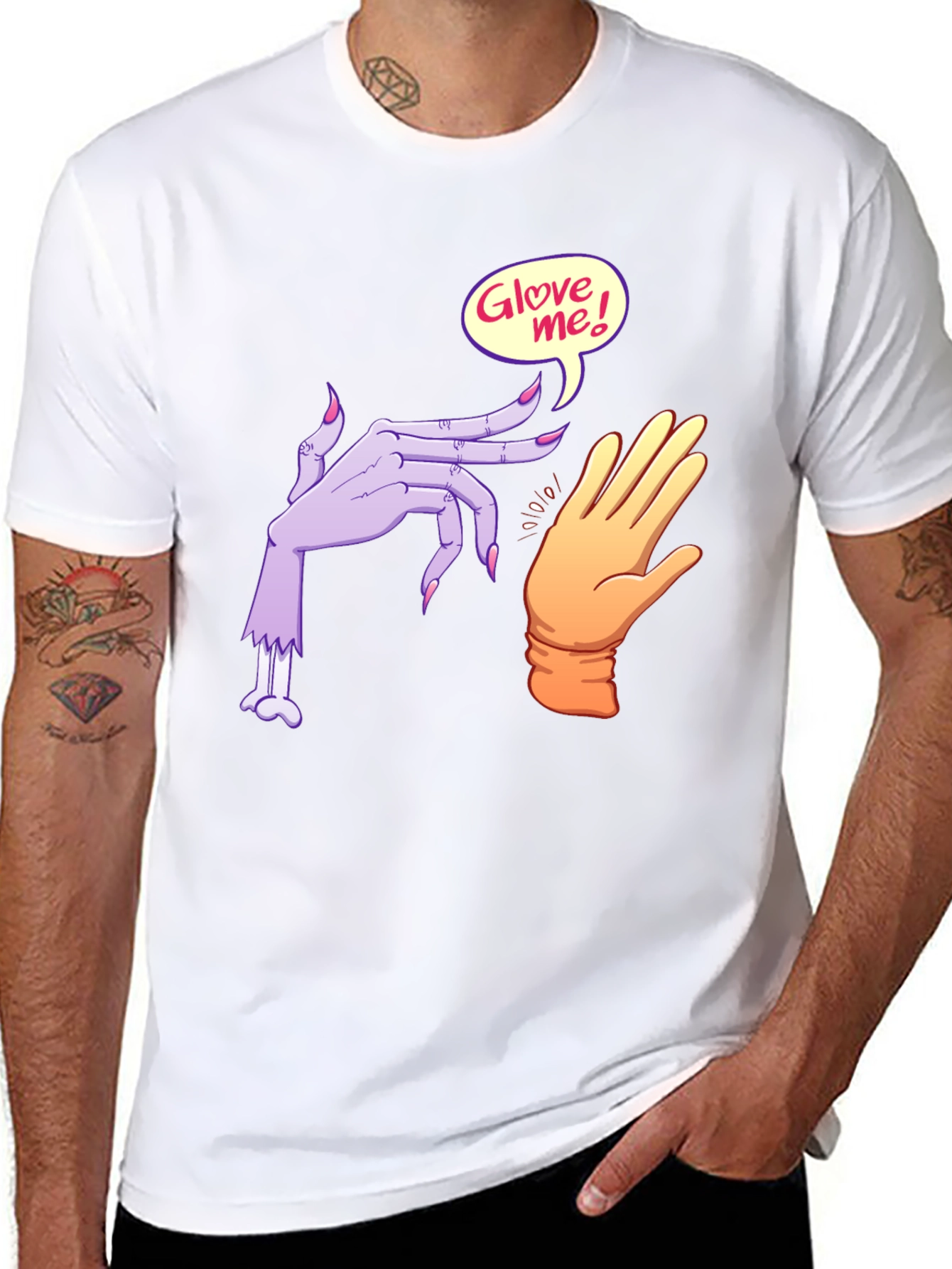 Glove Me Zombie Hand Black T-Shirt