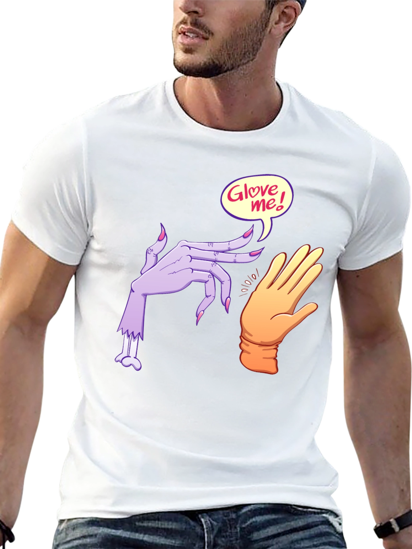Glove Me Zombie Hand Black T-Shirt