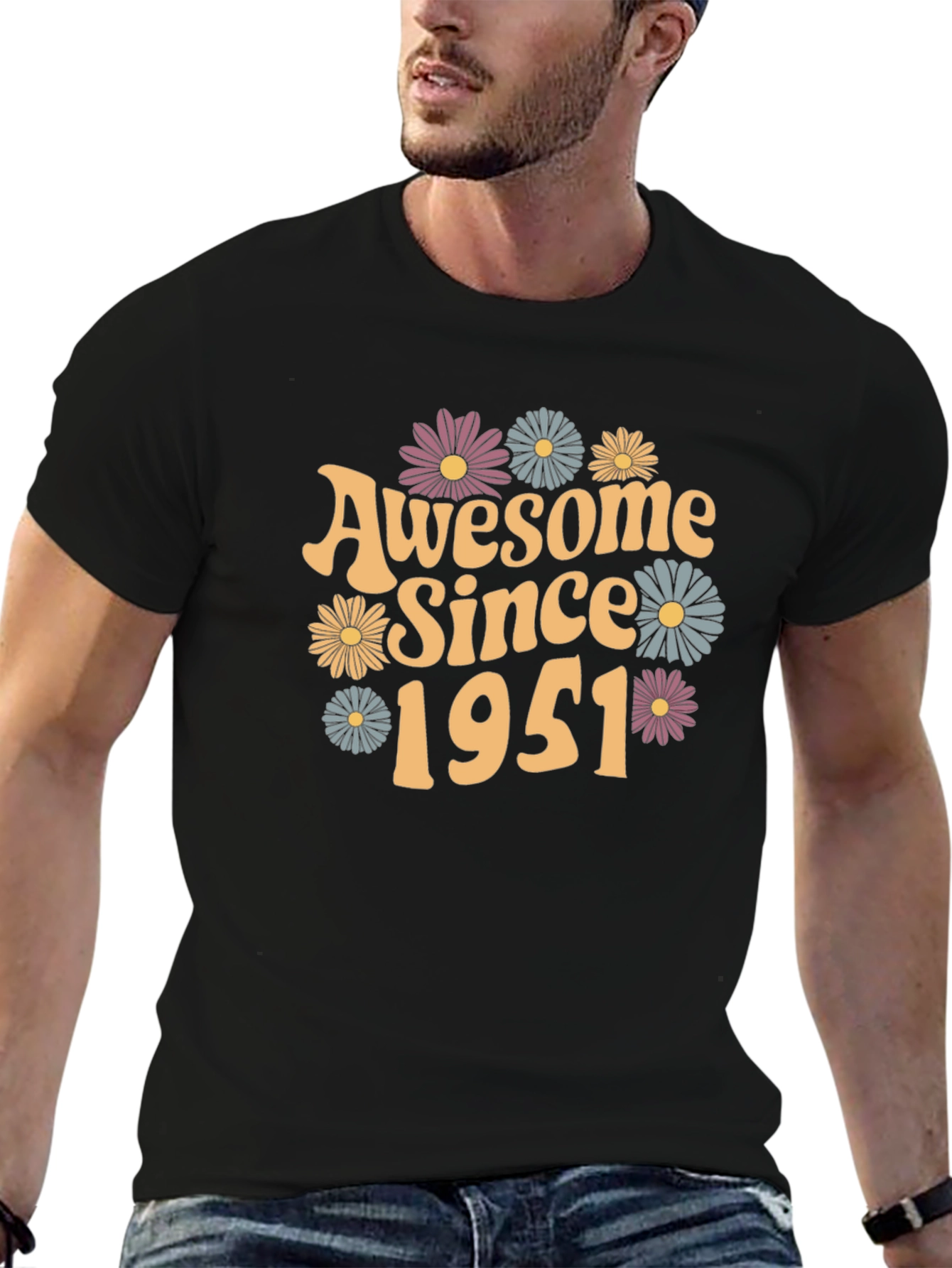 Awesome Since 1951 Floral Graphic Tee