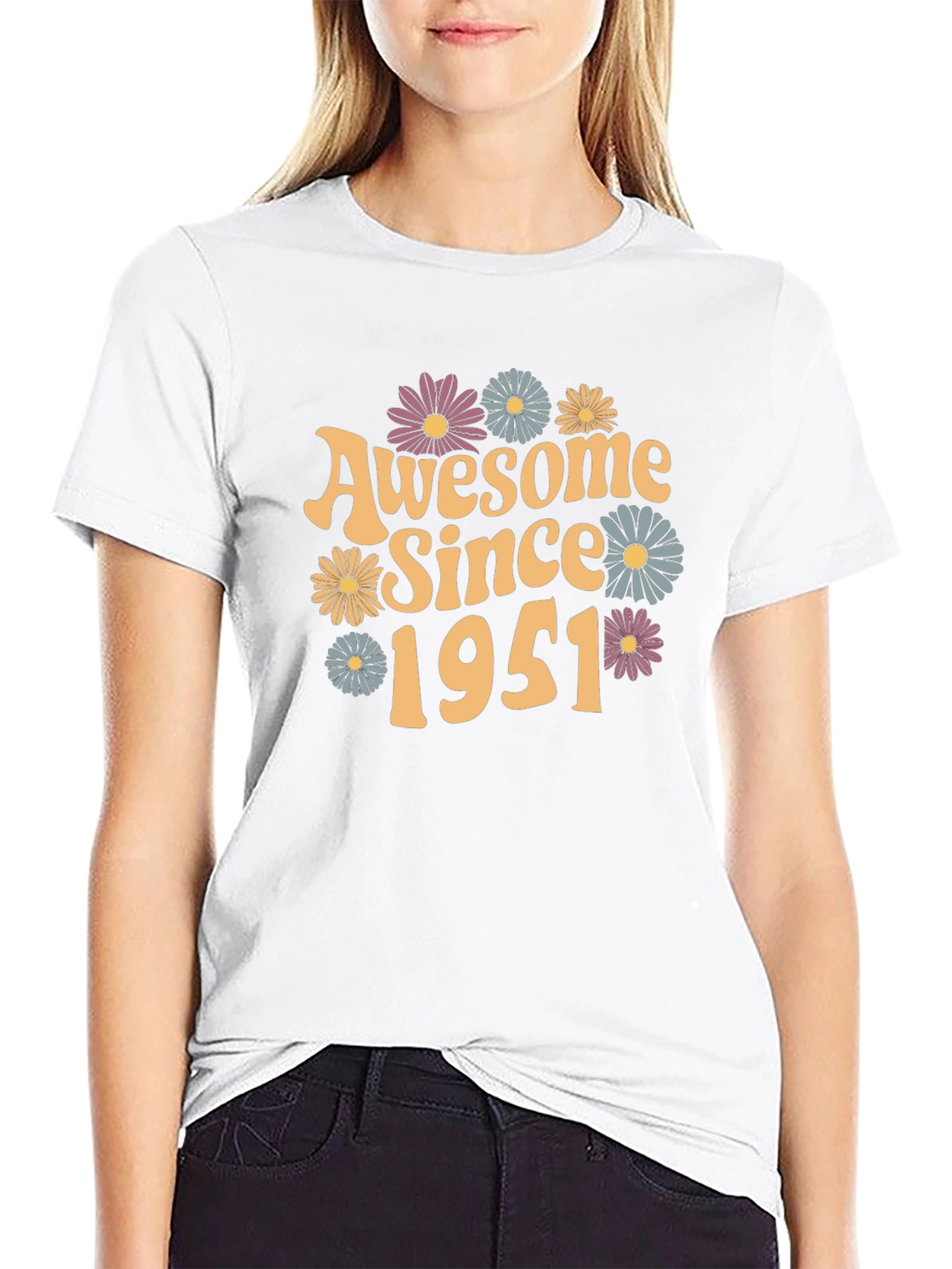 Awesome Since 1951 Floral Graphic Tee