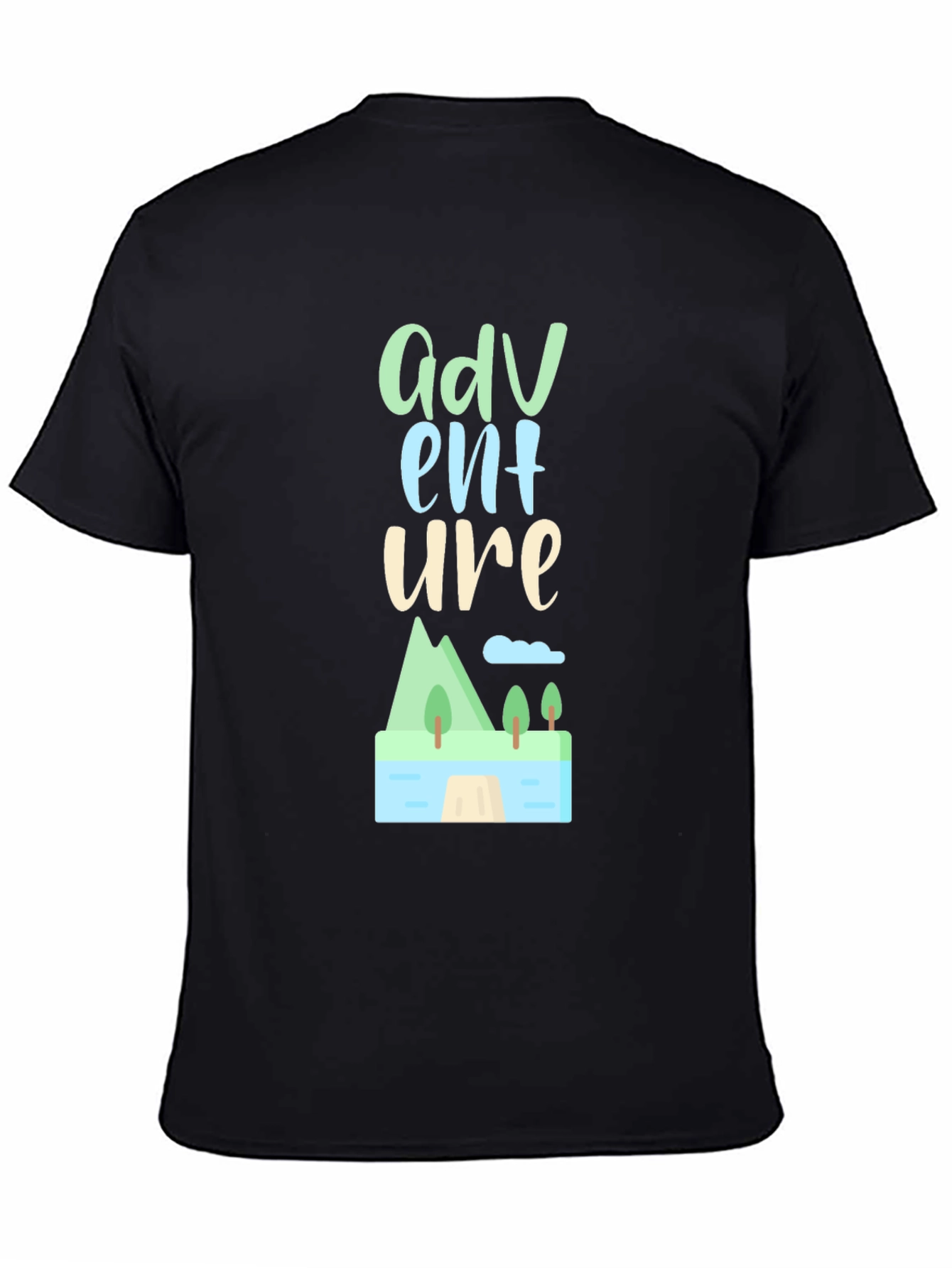 Adventure Graphic Tee - Stylish Black Cotton T-Shirt
