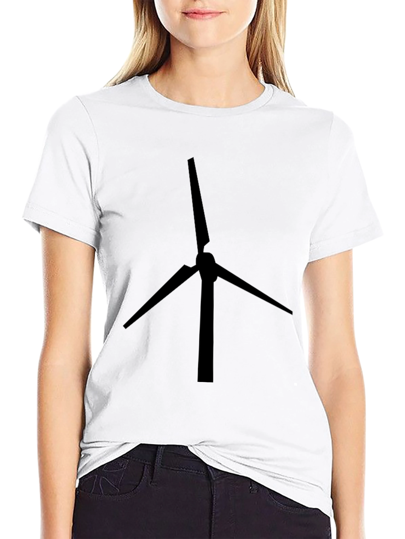 Black Wind Turbine Graphic Tee