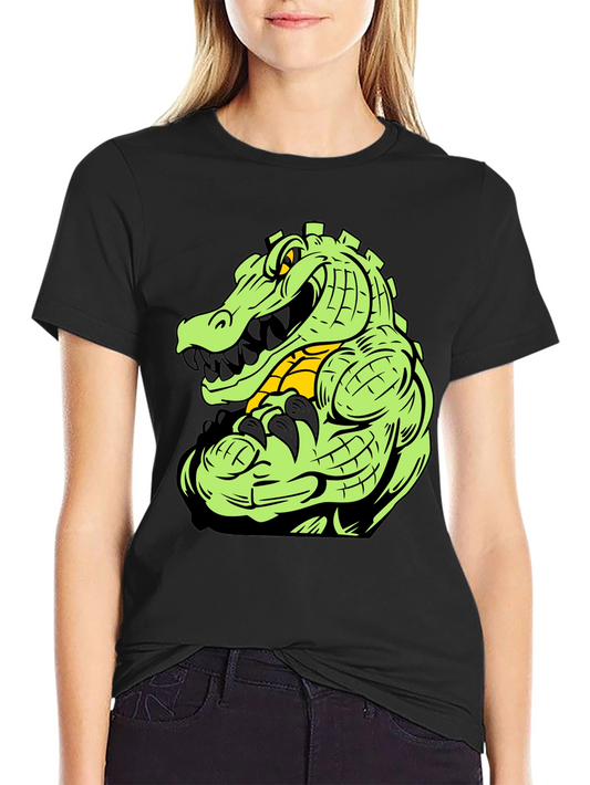 Gator Graphic Tee - Black Cotton T-Shirt