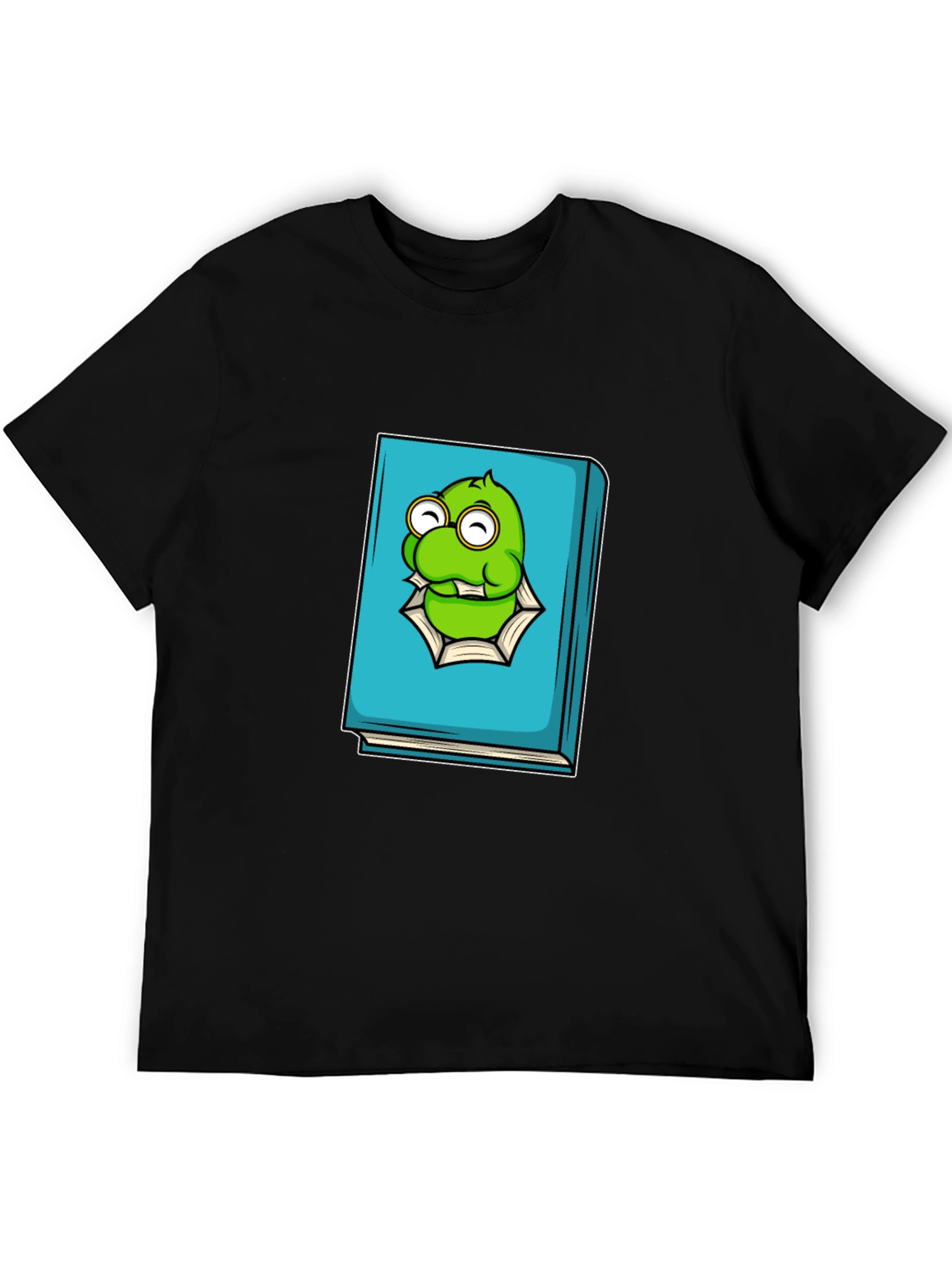Monster Bookworm Tee - Black Cotton Graphic T-Shirt