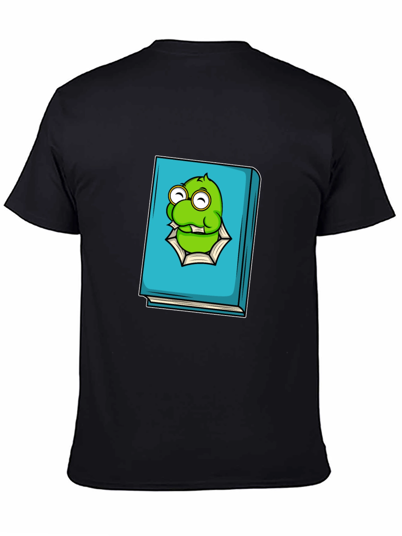Monster Bookworm Tee - Black Cotton Graphic T-Shirt