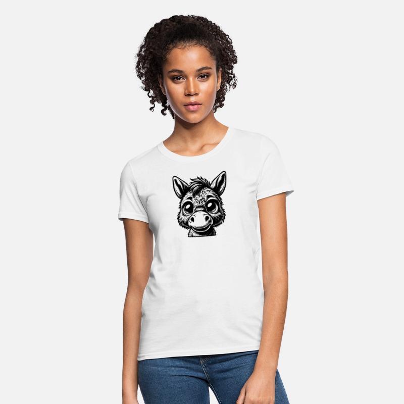 Charming Donkey Drawing With Humorous Facial