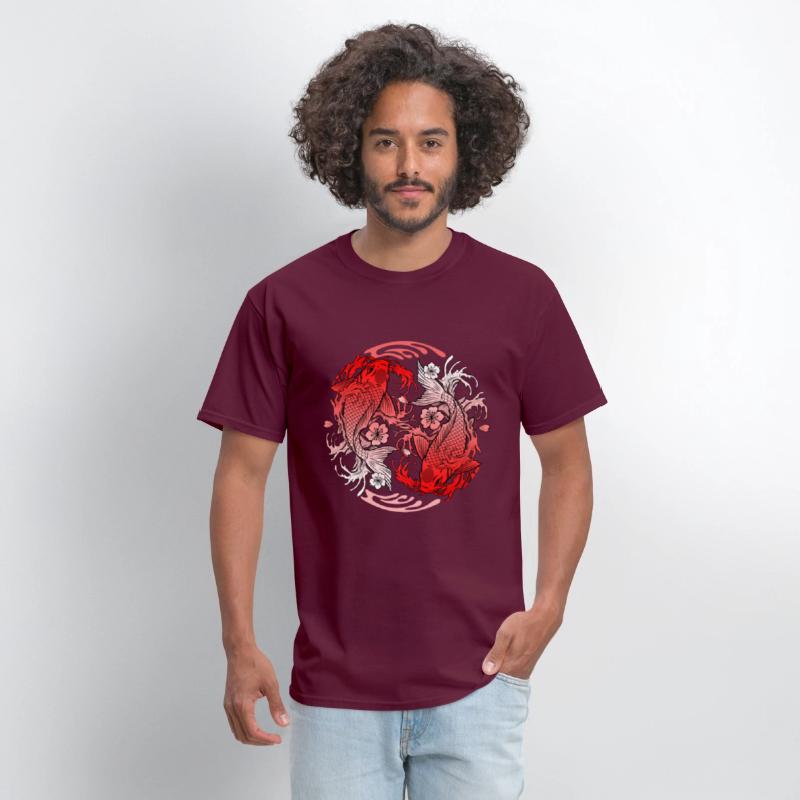 Cherry Blossom Shirt, Japanese Koi Carp