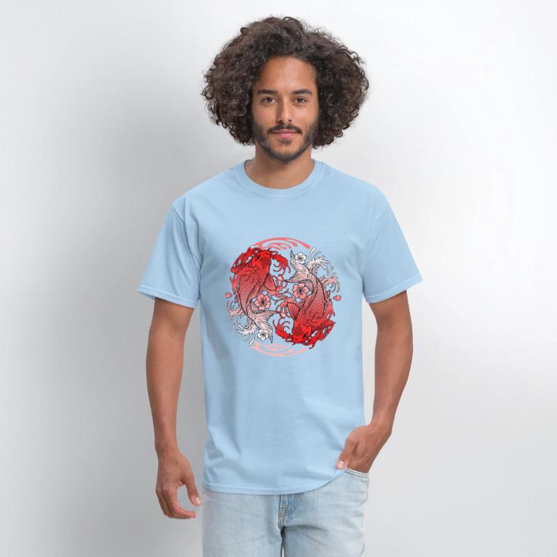 Cherry Blossom Shirt, Japanese Koi Carp