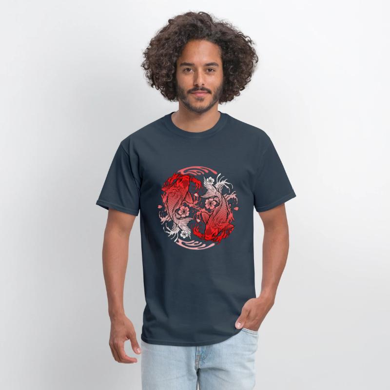 Cherry Blossom Shirt, Japanese Koi Carp
