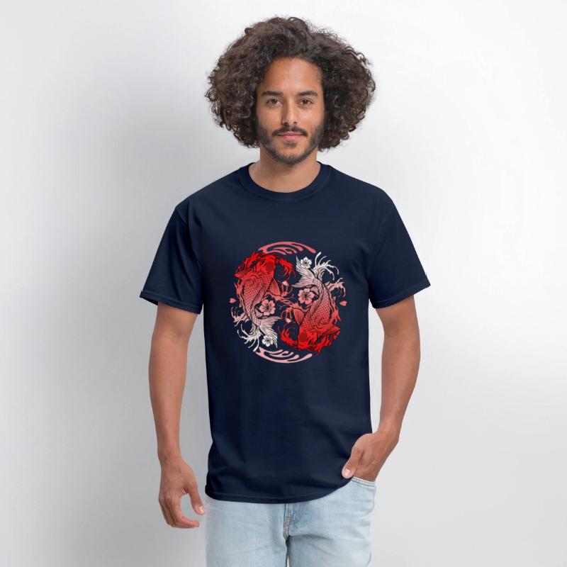 Cherry Blossom Shirt, Japanese Koi Carp