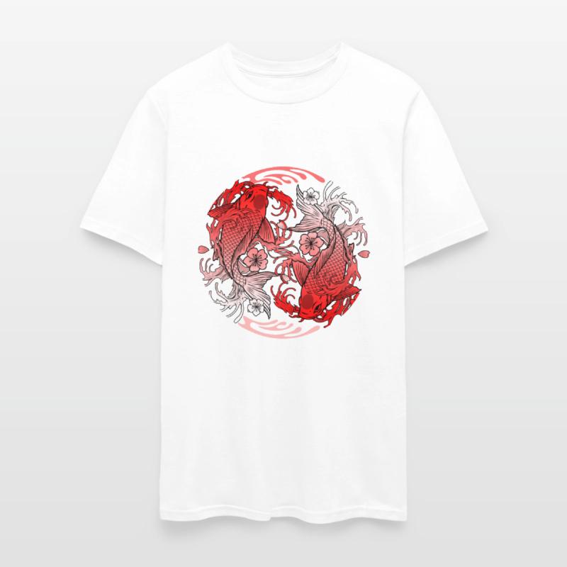 Cherry Blossom Shirt, Japanese Koi Carp