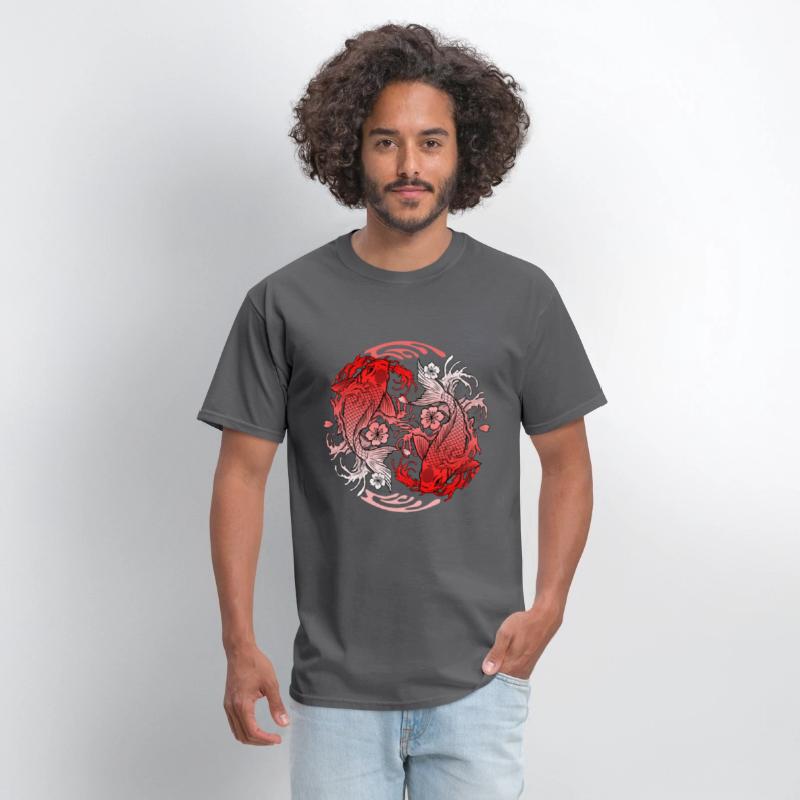 Cherry Blossom Shirt, Japanese Koi Carp