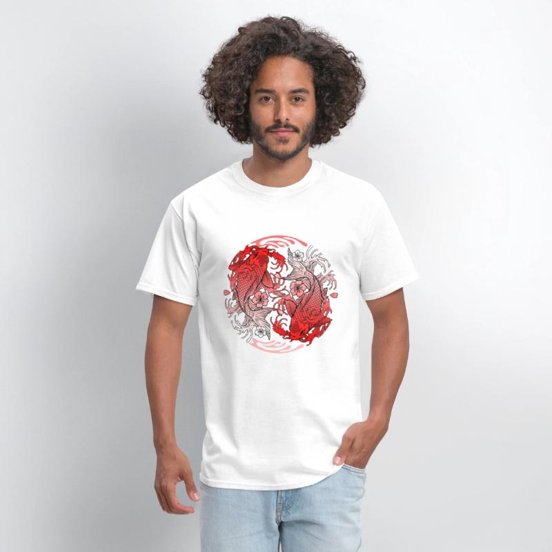 Cherry Blossom Shirt, Japanese Koi Carp