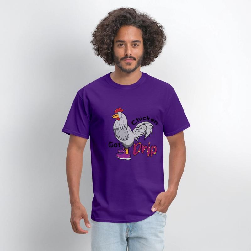 Chicken With Shoes White Purple DRIP