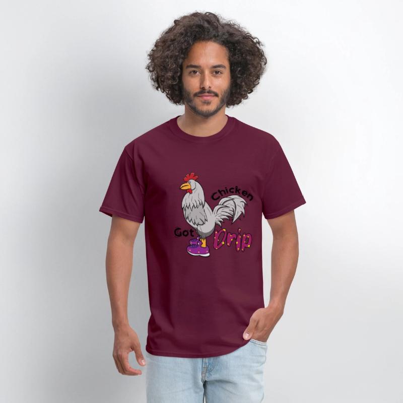 Chicken With Shoes White Purple DRIP