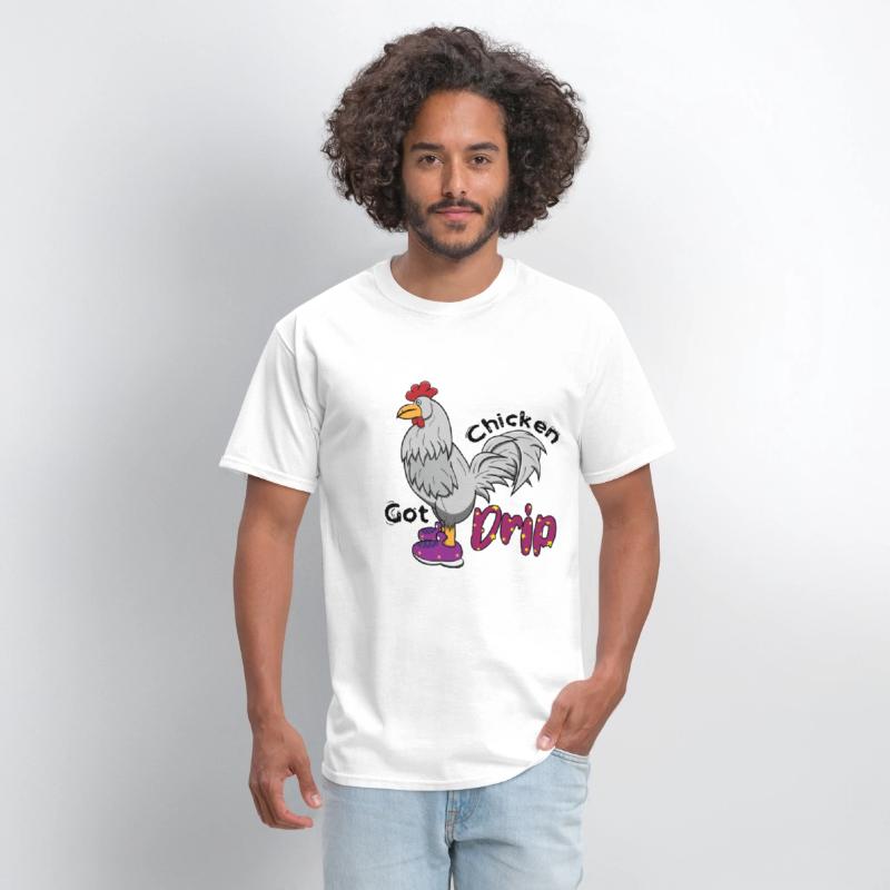 Chicken With Shoes White Purple DRIP