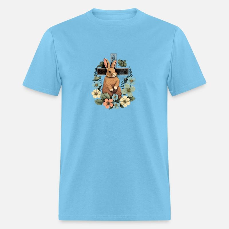 Christian Easter Day Cross Easter Bunny Rabbit