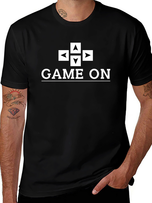 Game On Black T-Shirt - Gamer Graphic Tee