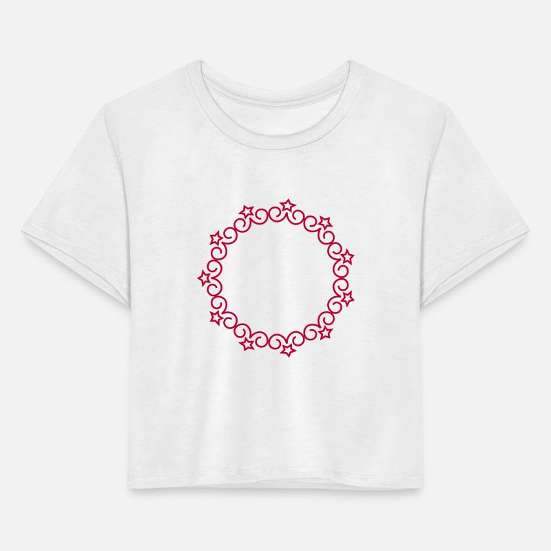 Circle shapes with stars swirls pattern