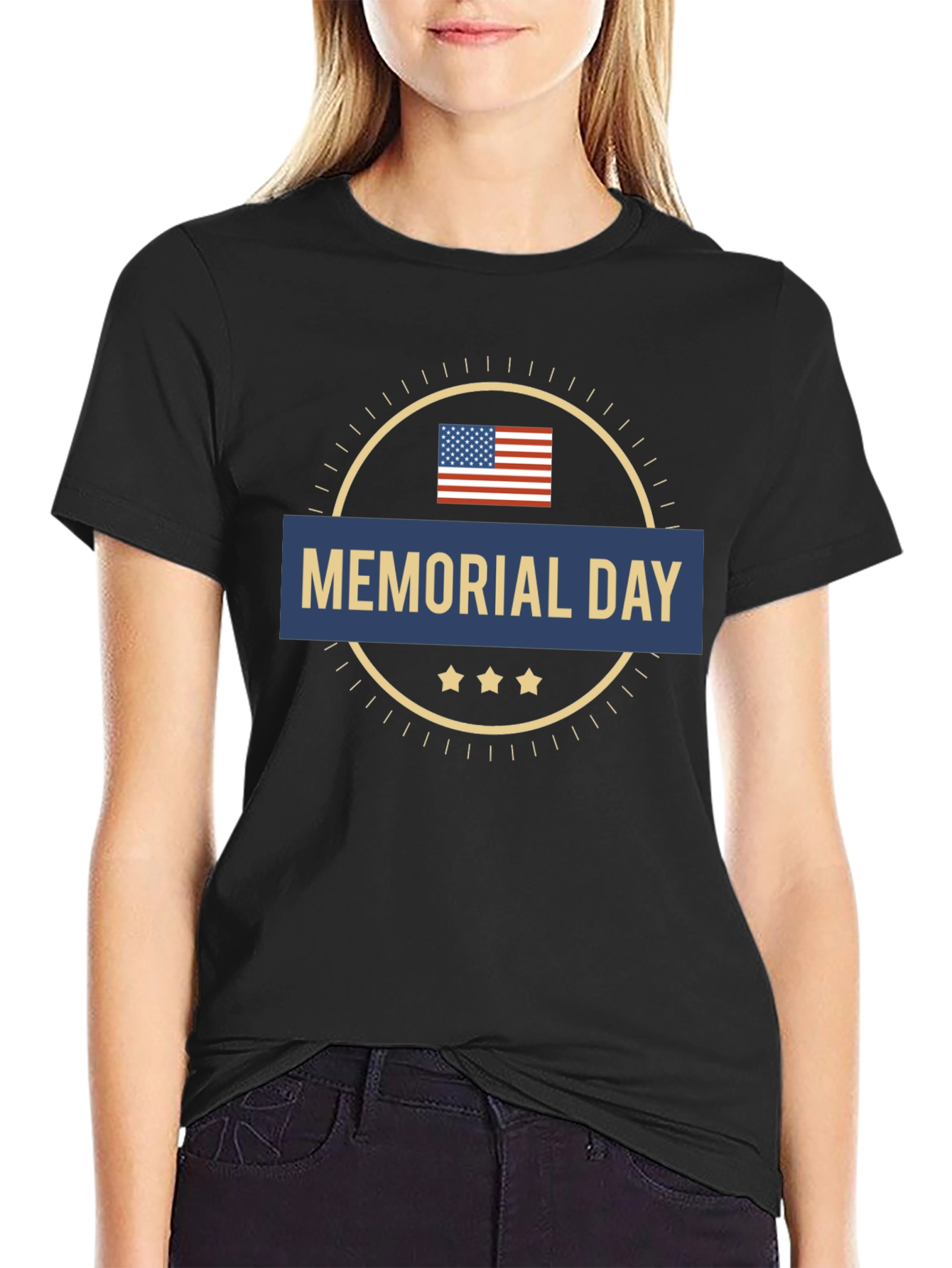 Memorial Day USA Flag Graphic T-Shirt
