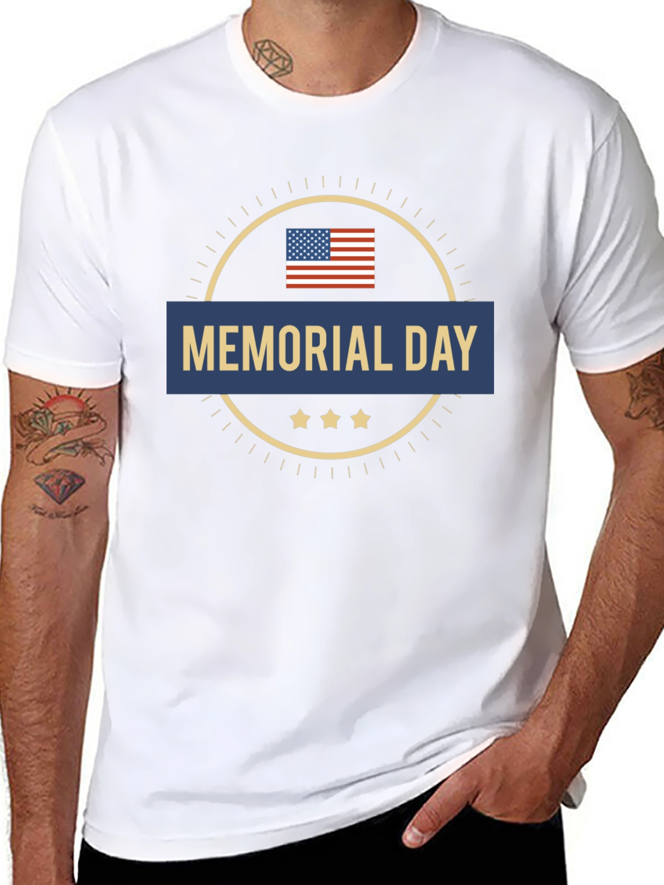 Memorial Day USA Flag Graphic T-Shirt