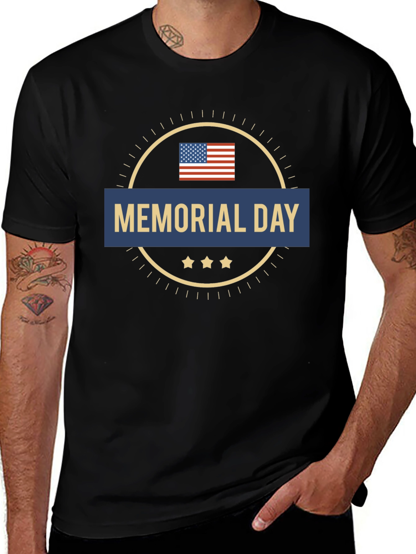 Memorial Day USA Flag Graphic T-Shirt