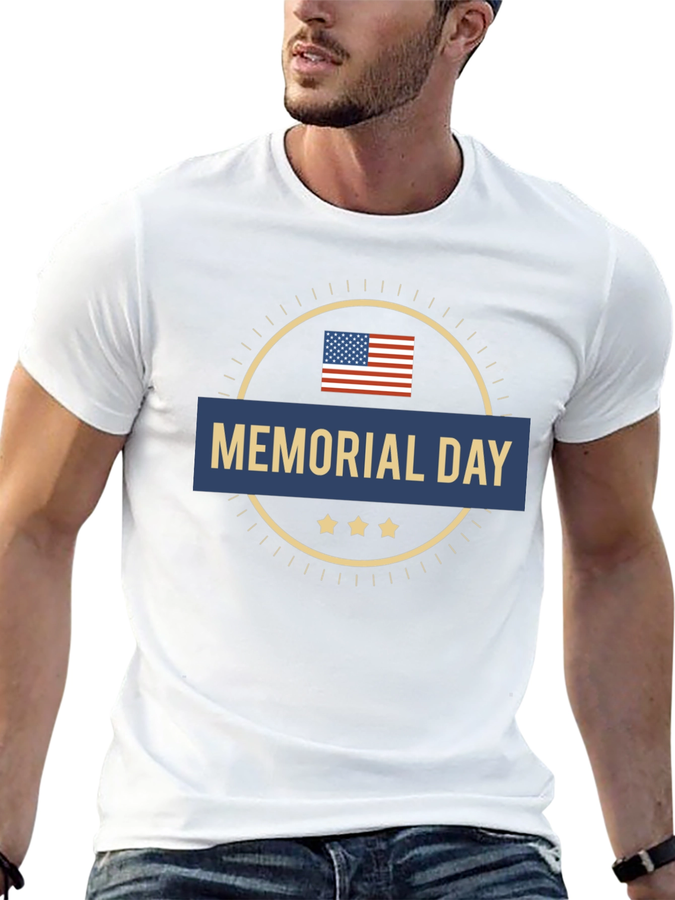 Memorial Day USA Flag Graphic T-Shirt
