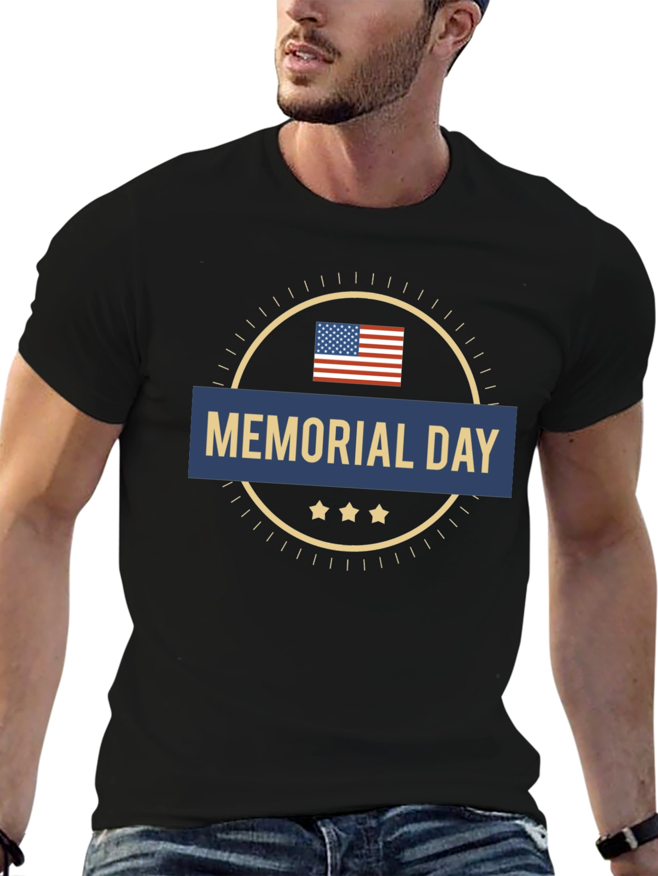 Memorial Day USA Flag Graphic T-Shirt