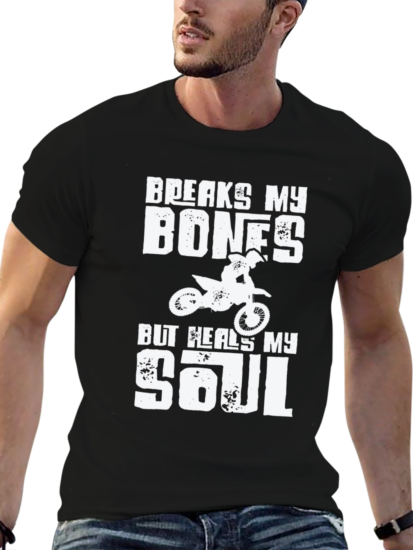 Breaks My Bones Dirt Bike Graphic T-Shirt
