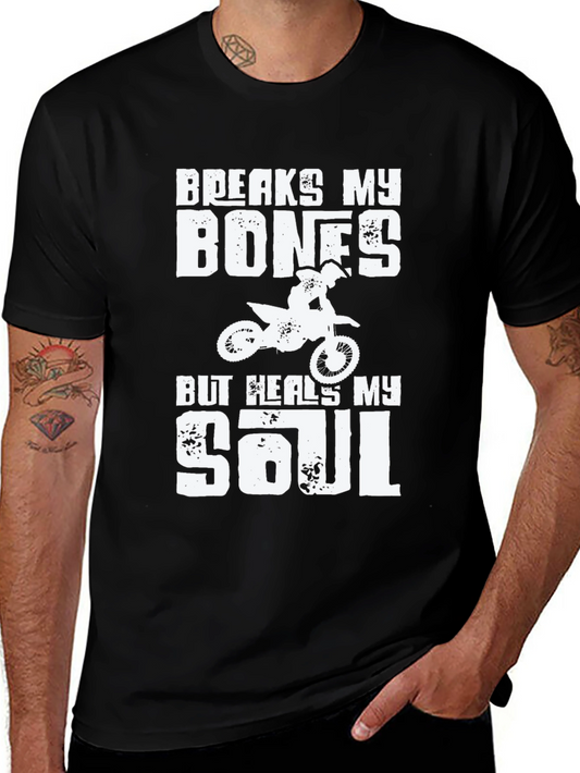 Breaks My Bones Dirt Bike Graphic T-Shirt