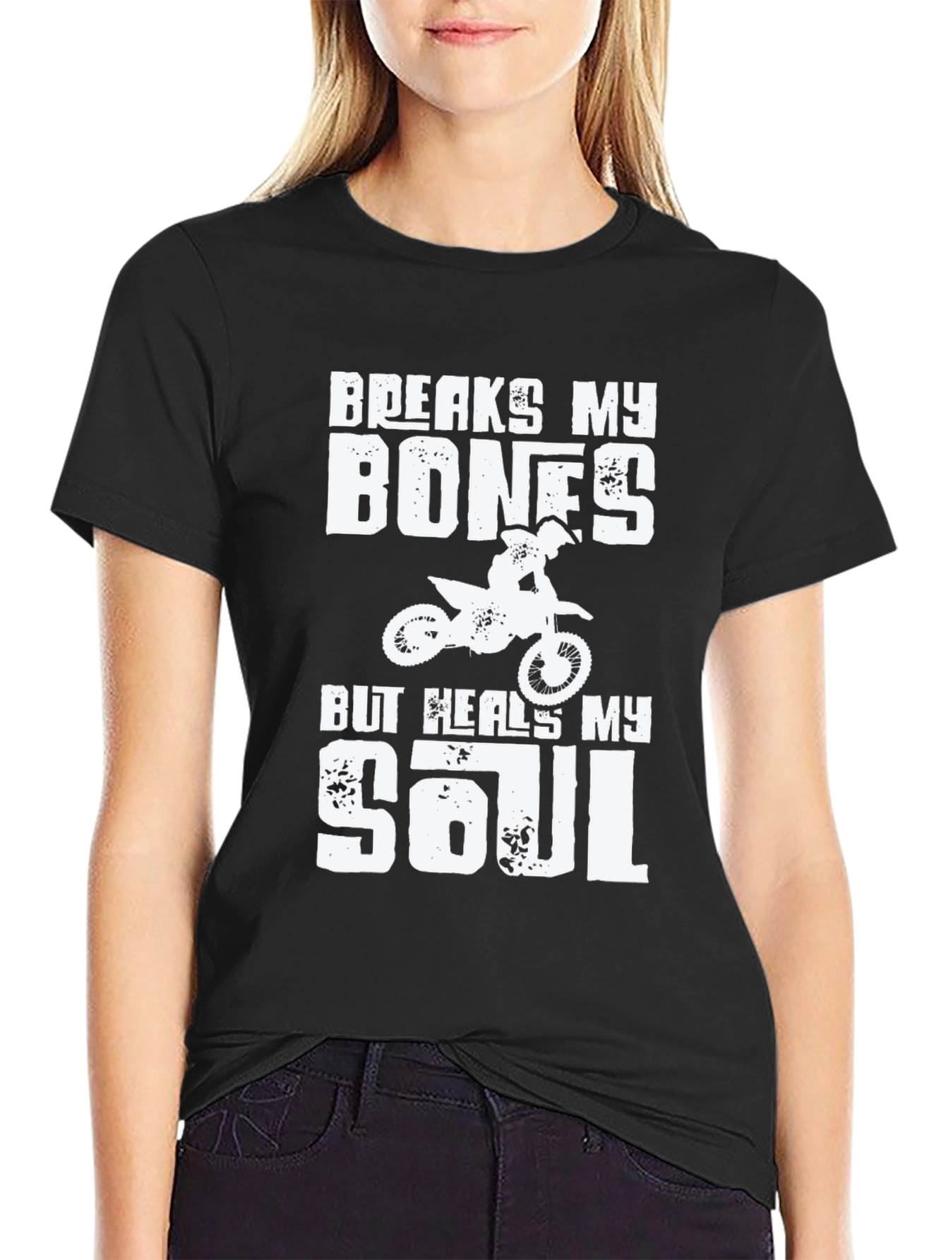 Breaks My Bones Dirt Bike Graphic T-Shirt