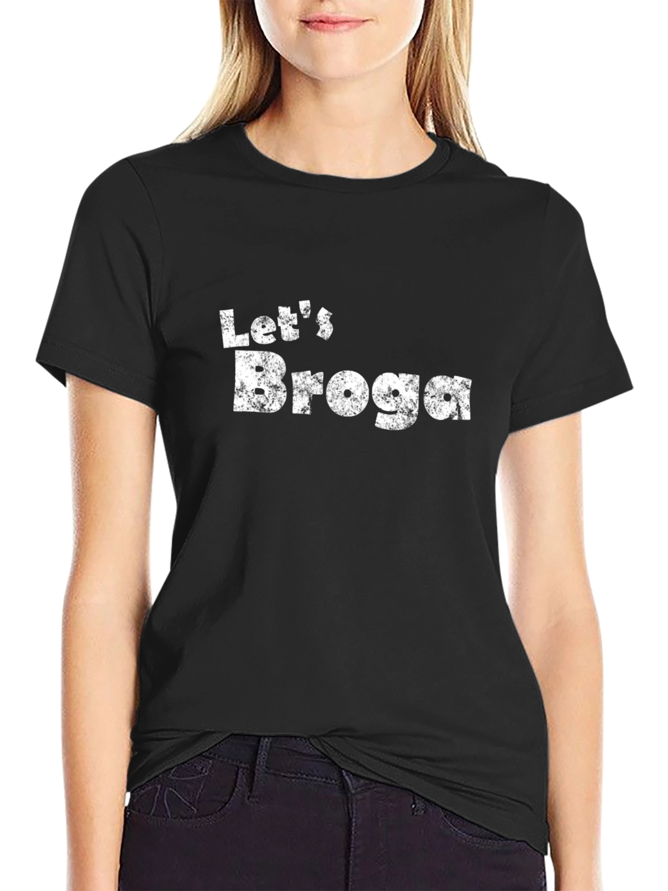 Lets Broga Graphic T-Shirt - Mens Black Tee