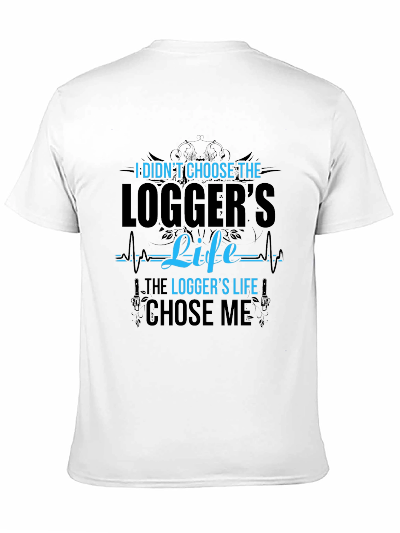 Loggers Life Black Cotton Graphic Tee