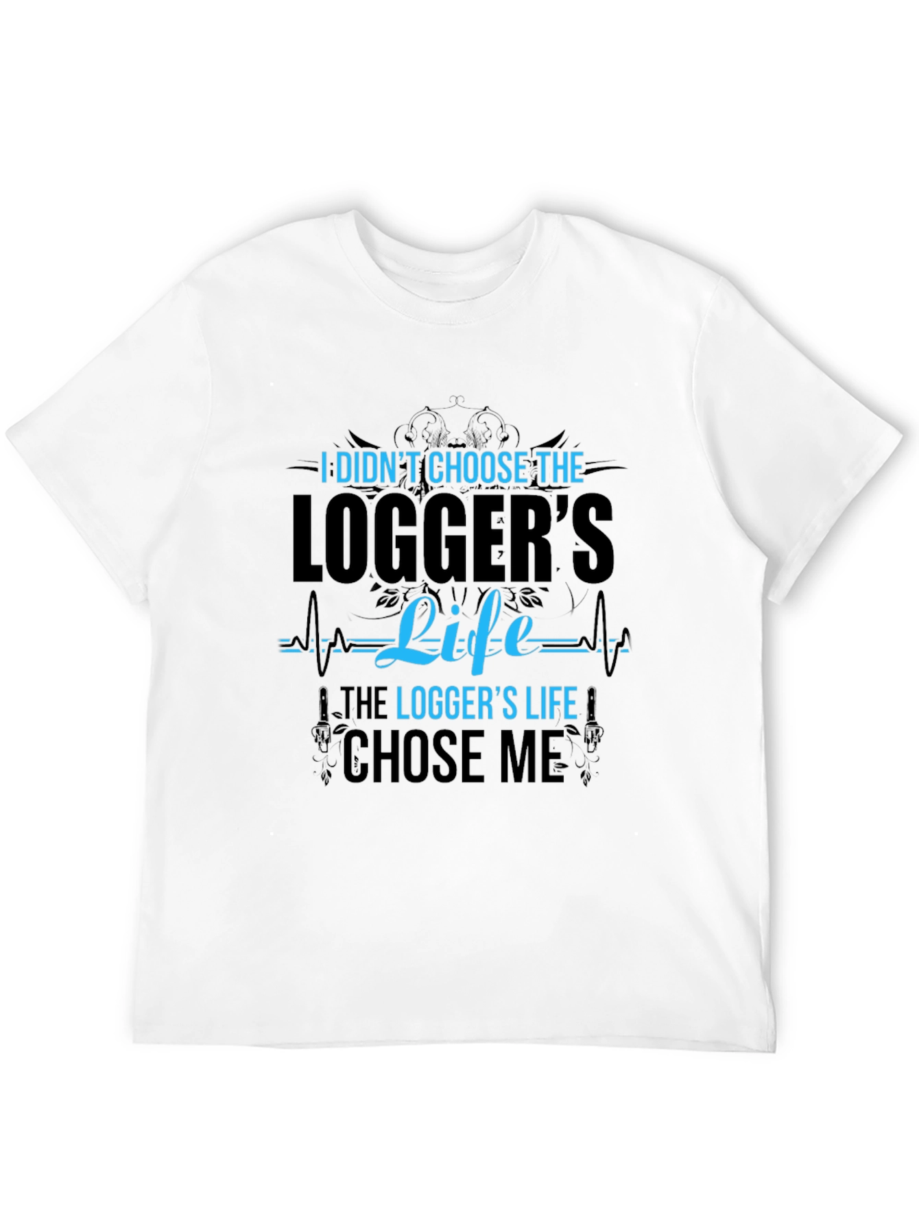 Loggers Life Black Cotton Graphic Tee