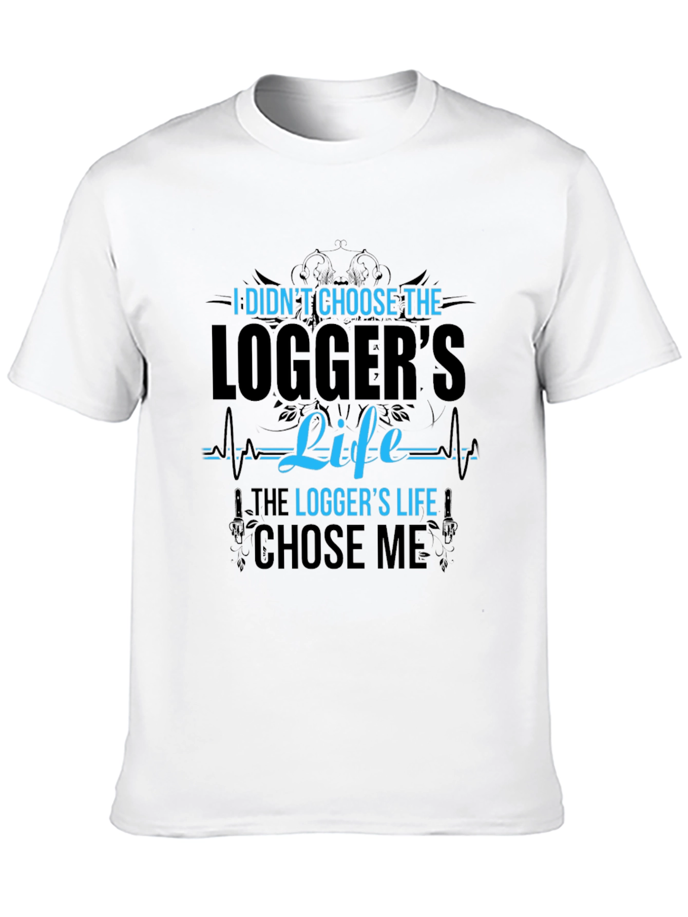 Loggers Life Black Cotton Graphic Tee
