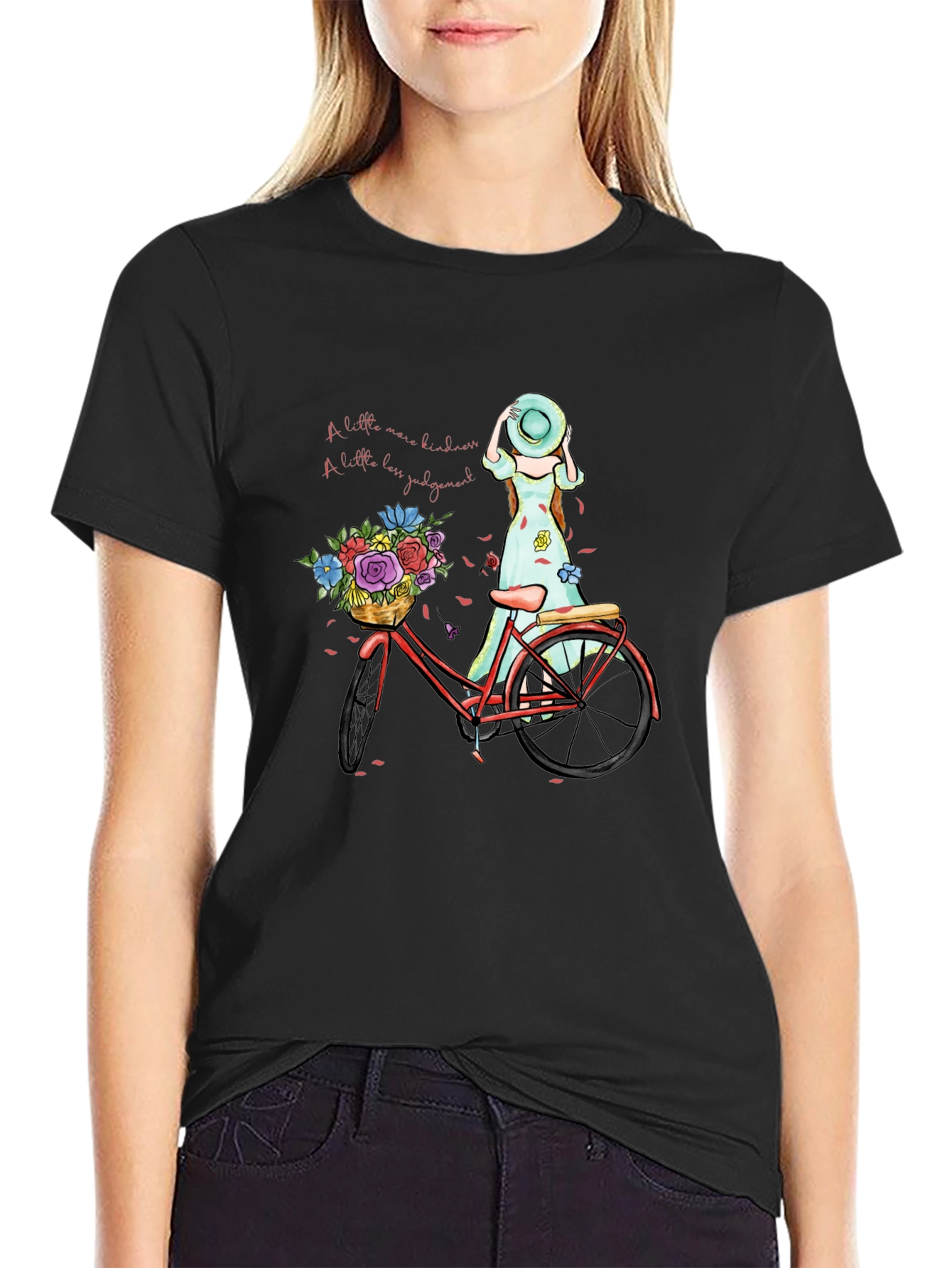 Kindness Bicycle Graphic Tee - Casual Comfort
