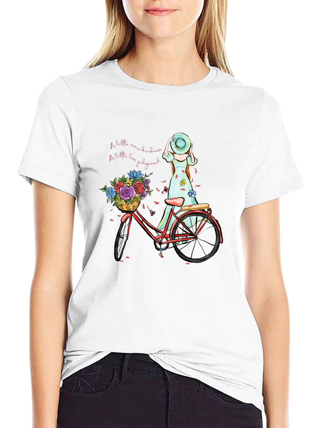 Kindness Bicycle Graphic Tee - Casual Comfort