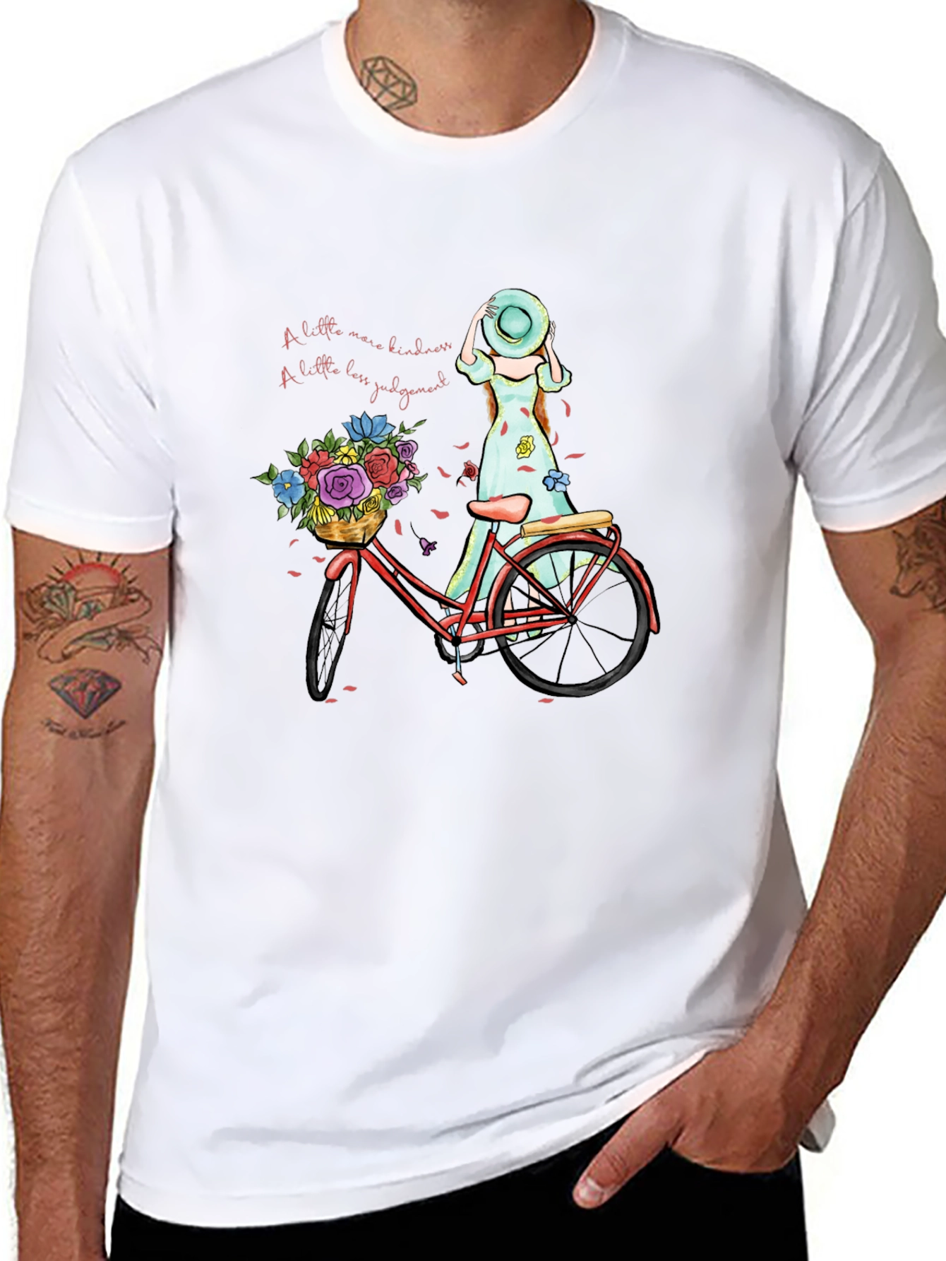 Kindness Bicycle Graphic Tee - Casual Comfort