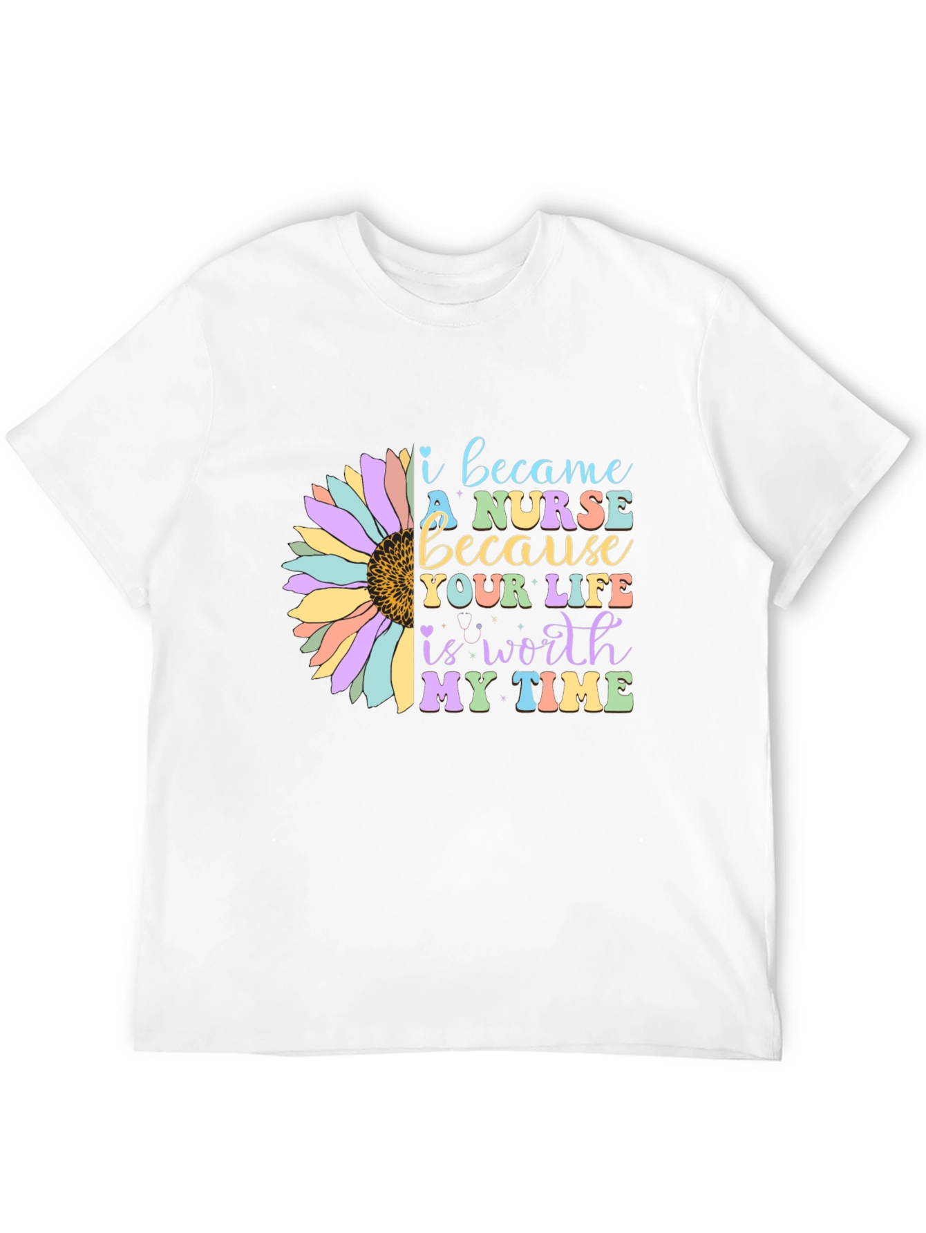 Nurse Sunflower Tee: Worth My Time Graphic T-Shirt