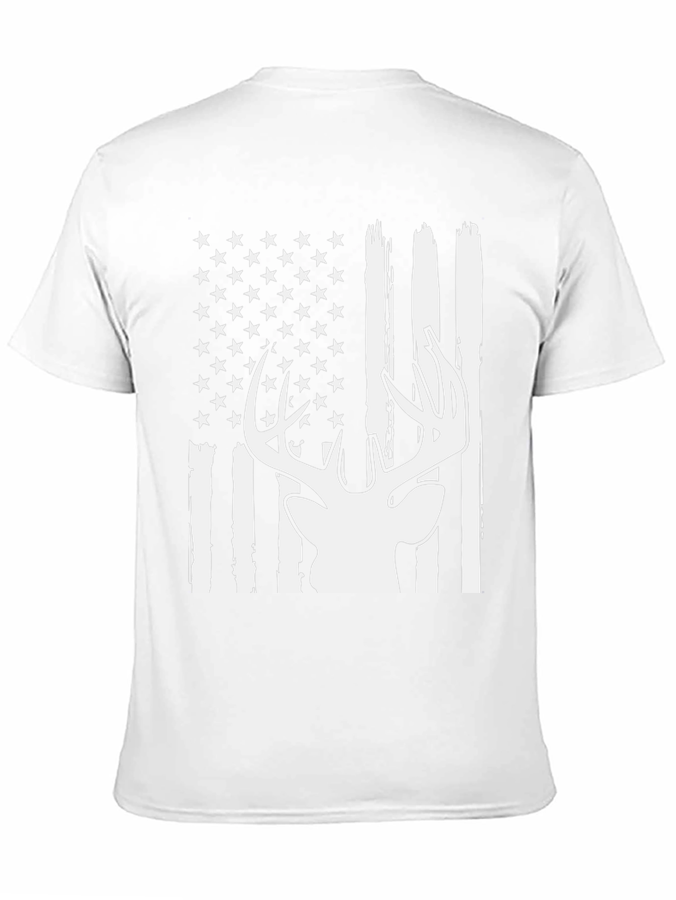 Deer Flag Graphic Tee - Patriotic Hunting Shirt