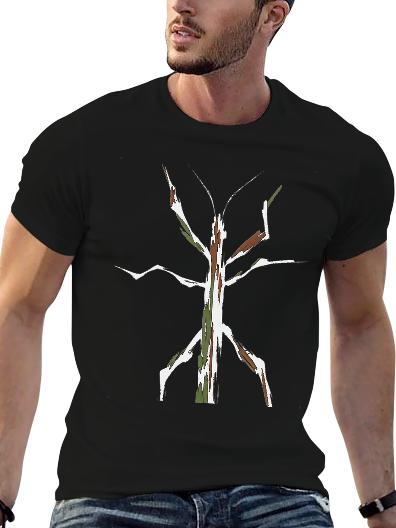 Stick Bug Camo Tee - Nature Inspired Graphic Shirt